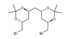 bis((4S,6R)-6-(bromomethyl)-2,2-dimethyl-1,3-dioxan-4-yl)methane结构式