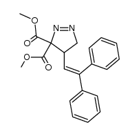 4-(2,2-diphenyl-vinyl)-4,5-dihydro-pyrazole-3,3-dicarboxylic acid dimethyl ester结构式