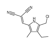 5-chloromethyl-2-(β,β-dicyanovinyl)-4-ethyl-3-methylpyrrole结构式