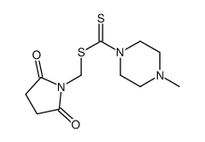 1-Piperazinecarbodithioic acid, 4-methyl-, succinimidomethyl ester Structure