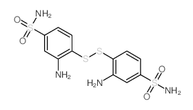 3-amino-4-(2-amino-4-sulfamoyl-phenyl)disulfanyl-benzenesulfonamide结构式