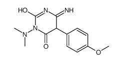 6-Amino-3-(dimethylamino)-5-(4-methoxyphenyl)pyrimidine-2,4(3H,5H)-dione结构式