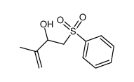 3-methyl-1-(phenylsulfonyl)but-3-en-2-ol结构式