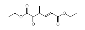 4-methyl-5-oxo-hex-2-enedioic acid diethyl ester结构式