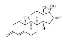 Androst-4-en-3-one,16-fluoro-17-hydroxy-, (16a,17a)- (9CI) Structure