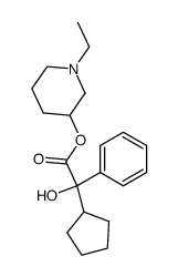 Phenylcyclopentylglycolic acid 1-ethyl-3-piperidinyl ester structure