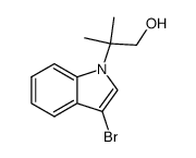 2-(3-bromo-1H-indol-1-yl)-2-methylpropan-1-ol Structure