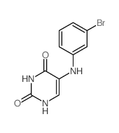 5-[(3-bromophenyl)amino]-1H-pyrimidine-2,4-dione Structure