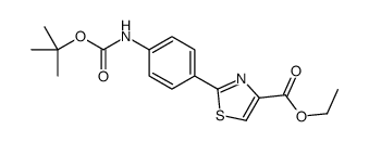 2-(4-(叔丁氧基羰基氨基)苯基)噻唑-4-羧酸乙酯图片