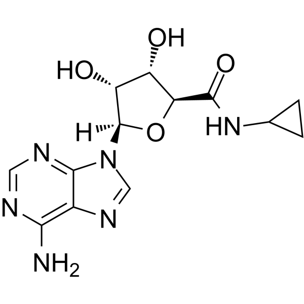5'-(N-环丙基)甲酰氨基腺苷结构式