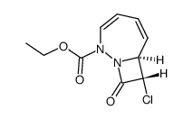 <7α,8α>-8-Chlor-9-oxo-1,2-diazabicyclo<5.2.0>nona-3,5-dien-2-carbonsaeure-ethylester结构式