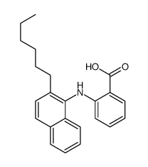 2-[(2-hexylnaphthalen-1-yl)amino]benzoic acid Structure