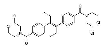 4-[(E)-4-[4-[bis(2-chloroethyl)carbamoyl]phenyl]hex-3-en-3-yl]-N,N-bis(2-chloroethyl)benzamide结构式