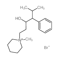 Piperidinium,1-(3-hydroxy-5-methyl-4-phenylhexyl)-1-methyl-, bromide (1:1) Structure