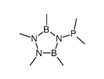 dimethyl-(1,2,3,5-tetramethyl-1,2,4,3,5-triazadiborolidin-4-yl)phosphane结构式