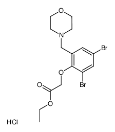 (2,4-Dibromo-6-morpholin-4-ylmethyl-phenoxy)-acetic acid ethyl ester; hydrochloride Structure