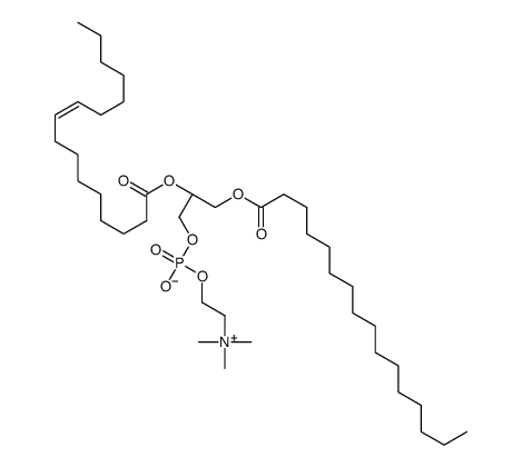 1-palmitoyl-2-palmitoleoyl-sn-glycero-3-phosphocholine结构式