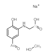 sodium,(5-arsoroso-2-hydroxyanilino)methanesulfinic acid,methanol Structure