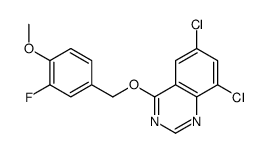 6,8-dichloro-4-[(3-fluoro-4-methoxyphenyl)methoxy]quinazoline结构式