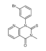 1-(3-bromo-phenyl)-3-methyl-2-thioxo-2,3-dihydro-1H-pyrido[2,3-d]pyrimidin-4-one Structure