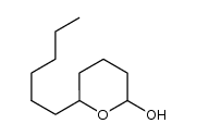 6-hexyltetrahydropyran-2-ol结构式