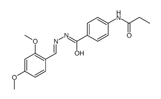 N-[(2,4-dimethoxyphenyl)methylideneamino]-4-(propanoylamino)benzamide Structure