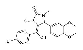 (4E)-4-[(4-bromophenyl)-hydroxymethylidene]-5-(3,4-dimethoxyphenyl)-1-methylpyrrolidine-2,3-dione结构式