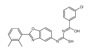 Benzamide, 3-chloro-N-[[[2-(2,3-dimethylphenyl)-5-benzoxazolyl]amino]thioxomethyl]- (9CI) Structure