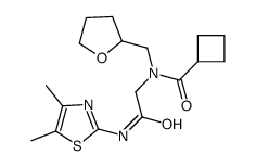 N-[2-[(4,5-dimethyl-1,3-thiazol-2-yl)amino]-2-oxoethyl]-N-(oxolan-2-ylmethyl)cyclobutanecarboxamide Structure