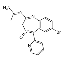 N-(7-bromo-4-oxy-5-pyridin-2-yl-3H-benzo[e][1,4]diazepin-2-yl)-acetamidine Structure