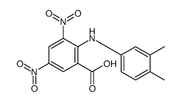 2-(3,4-dimethylanilino)-3,5-dinitrobenzoic acid Structure