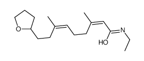 N-ethyl-3,7-dimethyl-9-(oxolan-2-yl)nona-2,6-dienamide结构式