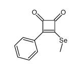 3-methylselanyl-4-phenylcyclobut-3-ene-1,2-dione结构式