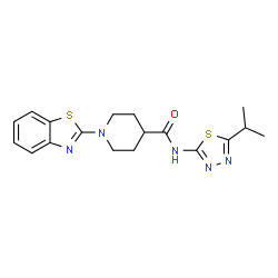 4-Piperidinecarboxamide,1-(2-benzothiazolyl)-N-[5-(1-methylethyl)-1,3,4-thiadiazol-2-yl]-(9CI)结构式