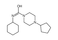 1-Piperazinecarboxamide,N-cyclohexyl-4-cyclopentyl-(9CI) Structure