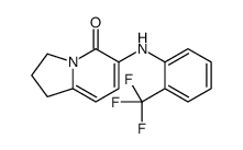 6-(2-TRIFLUOROMETHYLPHENYLAMINO)-2,3-DIHYDRO-1H-INDOLIZIN-5-ONE结构式