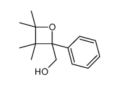 (3,3,4,4-tetramethyl-2-phenyloxetan-2-yl)methanol Structure