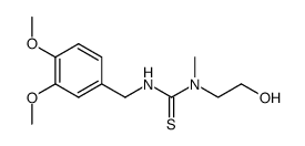 3-(3,4-Dimethoxy-benzyl)-1-(2-hydroxy-ethyl)-1-methyl-thiourea结构式