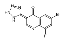 6-bromo-3-(1,2-dihydrotetrazol-5-ylidene)-8-fluoroquinolin-4-one结构式