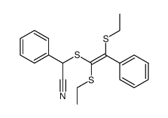 ((Z)-1,2-Bis-ethylsulfanyl-2-phenyl-vinylsulfanyl)-phenyl-acetonitrile结构式