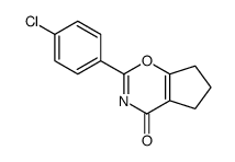 2-(4-chlorophenyl)-6,7-dihydro-5H-cyclopenta[e][1,3]oxazin-4-one Structure