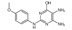 5,6-diamino-2-(4-methoxyanilino)-1H-pyrimidin-4-one Structure