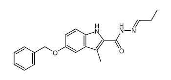 5-benzyloxy-3-methyl-indole-2-carboxylic acid propylidenhydrazide Structure