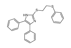 4,5-diphenyl-2-(2-phenylsulfanylethylsulfanyl)-1H-imidazole结构式