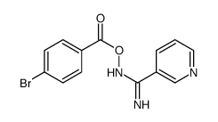 [(Z)-[amino(pyridin-3-yl)methylidene]amino] 4-bromobenzoate结构式