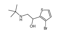 1-(3-溴-2-噻吩)-2-叔丁基氨基乙醇结构式