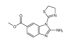 1-(thiazolin-2-yl)-2-amino-6-methoxycarbonylbenzimidazole结构式