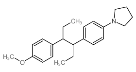 1-[4-[4-(4-methoxyphenyl)hexan-3-yl]phenyl]pyrrolidine结构式