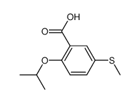 2-isopropoxy-5-(methylthio)benzoic acid结构式