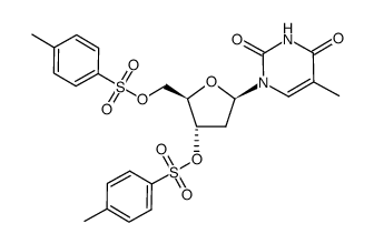 3?,5?-DI-O-TOSYLTHYMIDINE structure